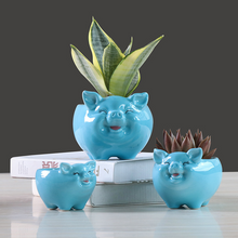 Load image into Gallery viewer, Simple Nordic Cartoon Animal Succulent Flower Pot Ceramic Decorative Ornaments
