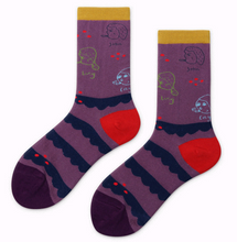 Load image into Gallery viewer, Literary fan original personality cartoon cotton socks ladies animal tube socks tide socks
