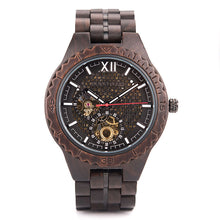 Load image into Gallery viewer, Mechanical wood men's watch
