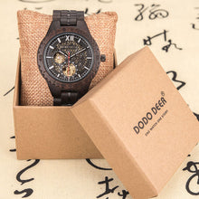 Load image into Gallery viewer, Mechanical wood men's watch
