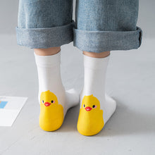 Load image into Gallery viewer, Cute little yellow chicken in tube socks
