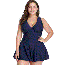 Load image into Gallery viewer, Plus size swimsuit ladies swimsuit halter swimsuit swimming
