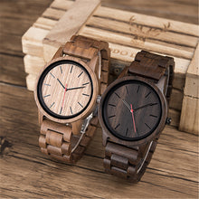 Load image into Gallery viewer, Wood quartz watch
