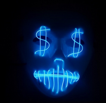 Load image into Gallery viewer, LED US dollar party mask
