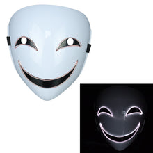Load image into Gallery viewer, Glowing Black  Halloween Mask
