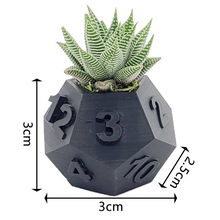 Load image into Gallery viewer, 3D Printed Plant Pot Table Top RPG Dice Succulent Planter Set Home Decoration Multifunction Garden Flower Pot

