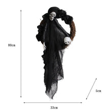 Load image into Gallery viewer, Halloween Horror Black And White Ghost Wreath Ornament Balloon
