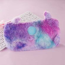 Load image into Gallery viewer, Gradient color plush pencil case
