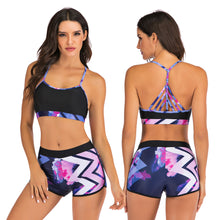 Load image into Gallery viewer, Sports vest split boxer bikini set
