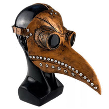 Load image into Gallery viewer, Beak mask plague doctor mask steampunk crow beak mask latex goth
