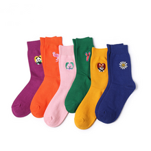 Load image into Gallery viewer, Vintage embroidered long cotton socks

