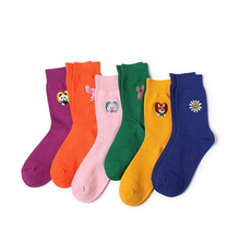 Load image into Gallery viewer, Vintage embroidered long cotton socks
