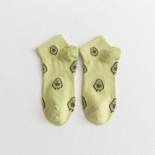 Load image into Gallery viewer, Avocado Japanese Fruit Breathable Cotton Socks
