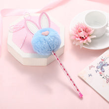 Load image into Gallery viewer, Plush rabbit ear ball gel pen
