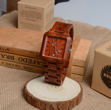 Load image into Gallery viewer, Watch men's quartz watch custom European and American fashion jewelry bamboo tabl
