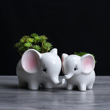 Load image into Gallery viewer, Elephant ceramic flowerpot
