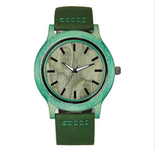 Load image into Gallery viewer, Retro wooden watch quartz movement neutral men's belt watch bamboo watch
