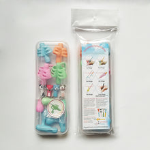 Load image into Gallery viewer, Two-Finger Grip Silicone Baby Learning Writing Tool Writing Pen Writing Correction Device Children Stationery Gift 3pcs

