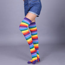 Load image into Gallery viewer, Rainbow Striped Stockings
