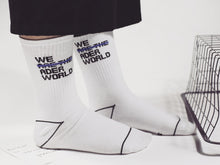 Load image into Gallery viewer, Letter tide brand solid color tube cotton socks
