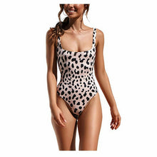 Load image into Gallery viewer, Leopard snake print sexy ladies one-piece swimsuit
