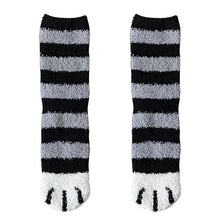 Load image into Gallery viewer, Women's Coral Fleece Cat Paw Pattern Kawaii Thick Warm Socks
