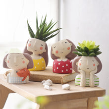 Load image into Gallery viewer, Little People Mini Succulent Planter
