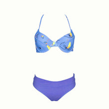 Load image into Gallery viewer, Flower bikini strap solid color hard cover swimsuit
