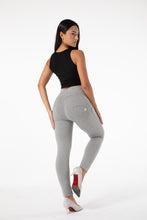 Load image into Gallery viewer, shascullfites melody high waist gray leggings push up shaping leggings hip lifting peach lift leggings
