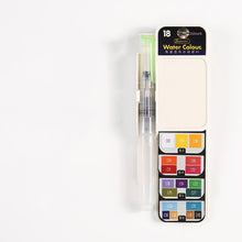 Load image into Gallery viewer, Fan-shaped foldable solid watercolor paint
