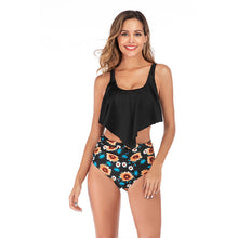Load image into Gallery viewer, Split Swimsuit Women Printed High-Waist Bikini Ruffled
