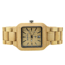 Load image into Gallery viewer, Watch men's quartz watch custom European and American fashion jewelry bamboo tabl
