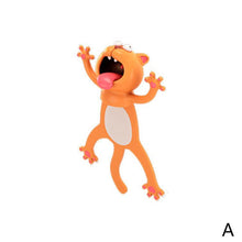 Load image into Gallery viewer, 3D Stereo Cartoon Lovely Animal Bookmark Original Cute Cat PVC Material Student Children School Stationery for Kids Gift
