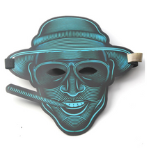 Load image into Gallery viewer, LED Sound Control Luminous Mask Nightclub Masquerade Quick Hand Shake Artifact Voice-activated fluorescent EL light-emitting mask

