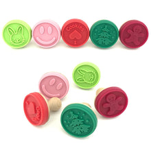 Load image into Gallery viewer, Silicone Biscuit Stamp With Wooden Handle
