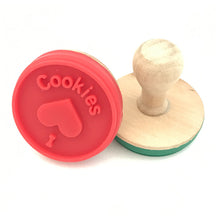 Load image into Gallery viewer, Silicone Biscuit Stamp With Wooden Handle
