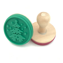 Load image into Gallery viewer, Silicone Biscuit Stamp With Wooden Handle
