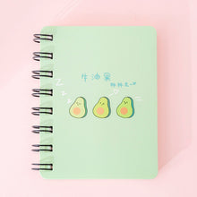 Load image into Gallery viewer, Cute Avocado Rollover Coil Notebook Portable
