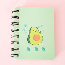Load image into Gallery viewer, Cute Avocado Rollover Coil Notebook Portable
