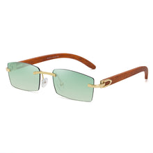 Load image into Gallery viewer, Frameless Trim Wood Grain Legs Sunglasses Men's Ocean Piece
