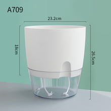 Load image into Gallery viewer, Automatic Water-Absorbing Flower Pot Plastic Resin Transparent Flower Pot
