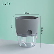 Load image into Gallery viewer, Automatic Water-Absorbing Flower Pot Plastic Resin Transparent Flower Pot
