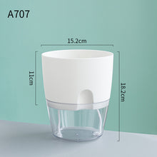 Load image into Gallery viewer, Automatic Water-Absorbing Flower Pot Plastic Resin Transparent Flower Pot

