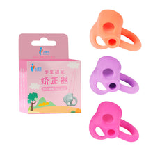 Load image into Gallery viewer, Two-Finger Grip Silicone Baby Learning Writing Tool Writing Pen Writing Correction Device Children Stationery Gift 3pcs
