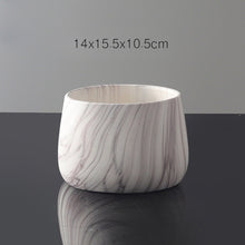 Load image into Gallery viewer, Flower Pot Ceramic Set Marble Pattern Creative Personality European Green Plants
