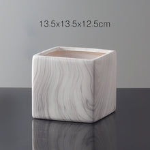 Load image into Gallery viewer, Flower Pot Ceramic Set Marble Pattern Creative Personality European Green Plants
