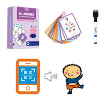 Load image into Gallery viewer, Children Wipe Clean Flash Cards Dot-to-Dot Repeatedly Erase Pen Training Copybook
