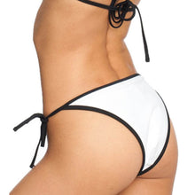 Load image into Gallery viewer, Black And White Contrast Bikini Swimsuit With Long Straps
