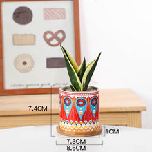 Load image into Gallery viewer, Mandala ceramic flower pot
