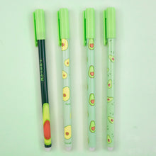 Load image into Gallery viewer, 4pcs Gel Pens Avocado black Colored Kawaii Gel-Ink Pens
